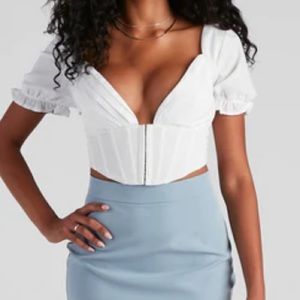 White corset top